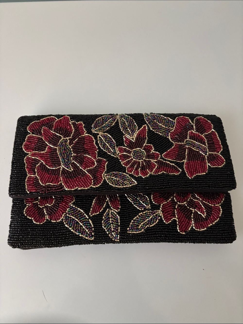 Pol embroidered clutch with chain. NWOT